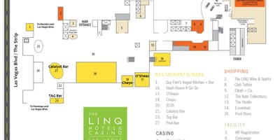 نقشہ کے Linq لاس ویگاس